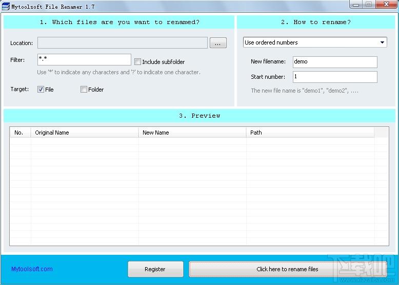 Mytoolsoft File Renamer,文件批量重命名软件,文件批量重命名,文件重命名